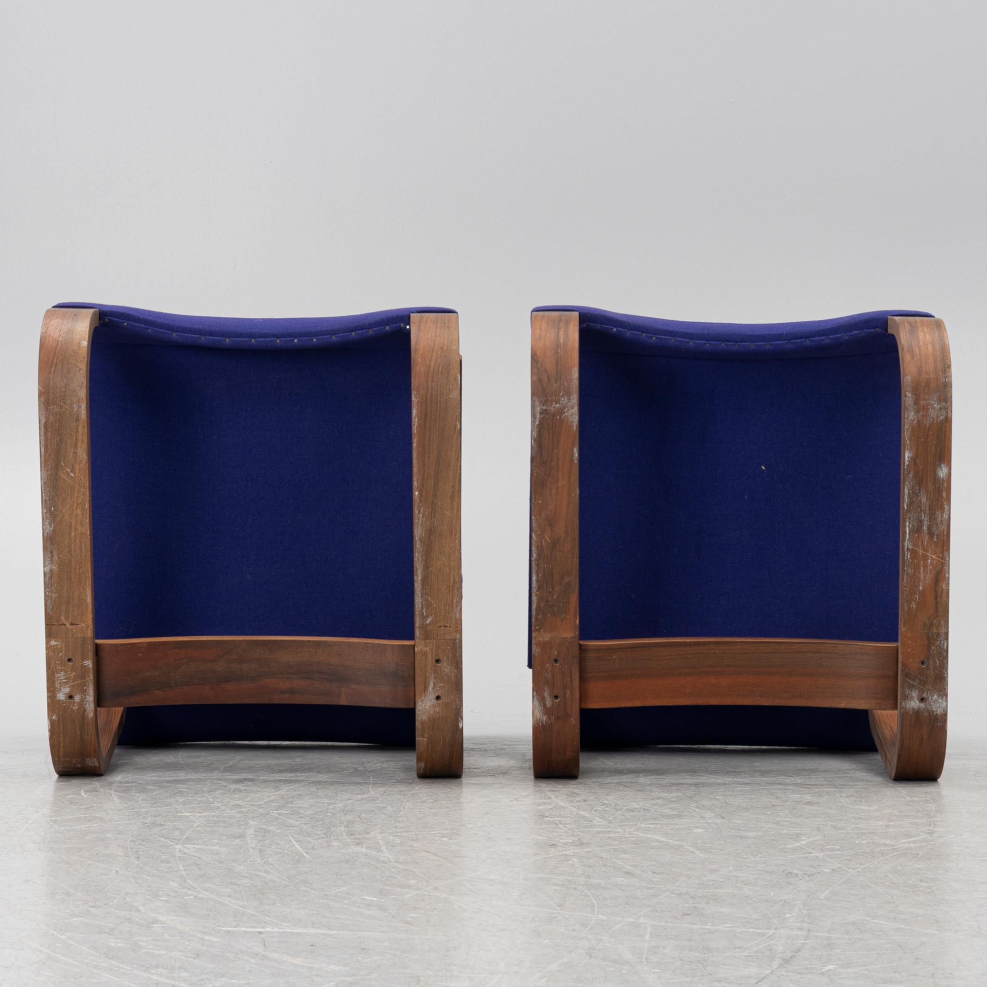 Jan Bocan, a pair of armchairs, Thonet, executed for the Czechoslovakian Embassy, Stockholm 1972.