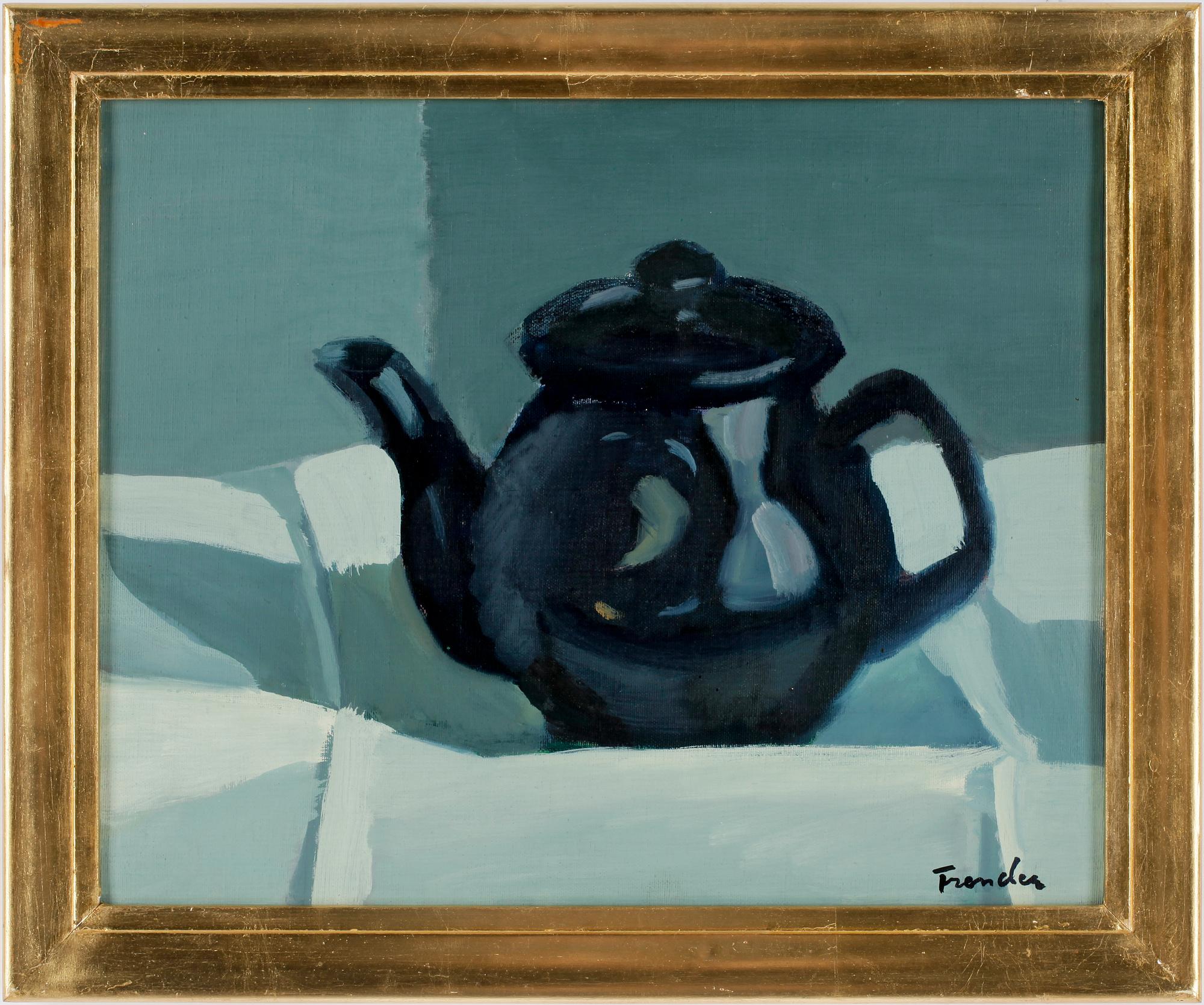 HELGE FRENDER, olja på duk, sigenrad.