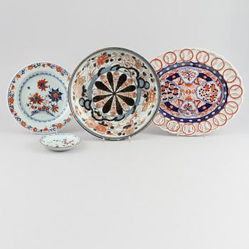 PARTI PORSLIN, 4 delar, Kina och Japan, 1700- och 1800-tal.