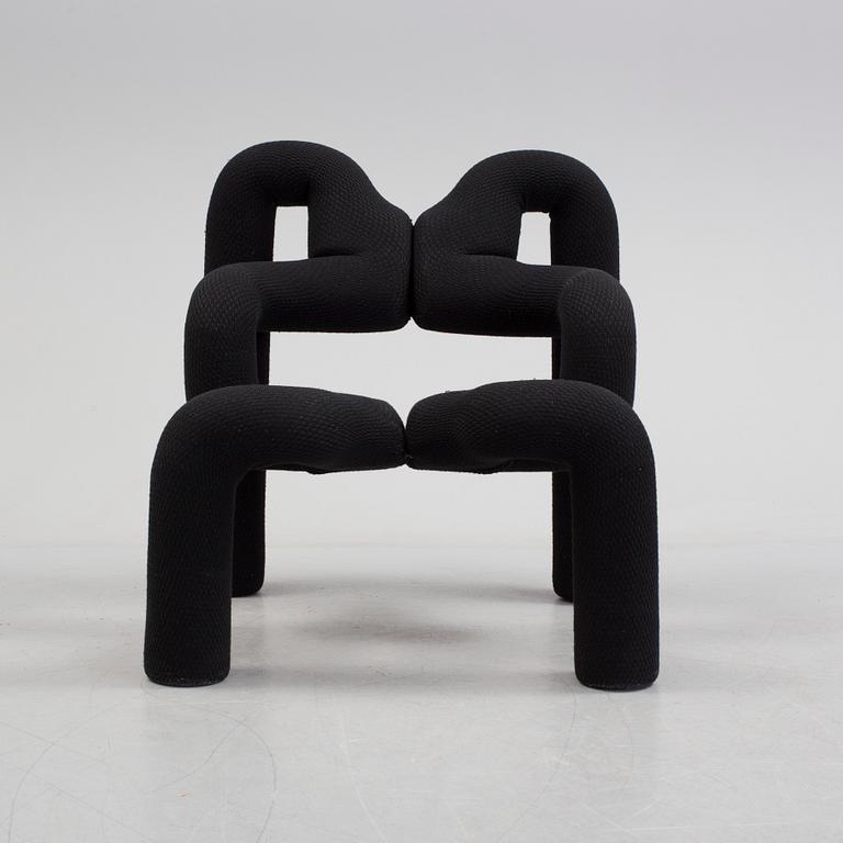 a 1980s armchair "Ekstrem" designed by Terje Ekström for Stokke fabriker.