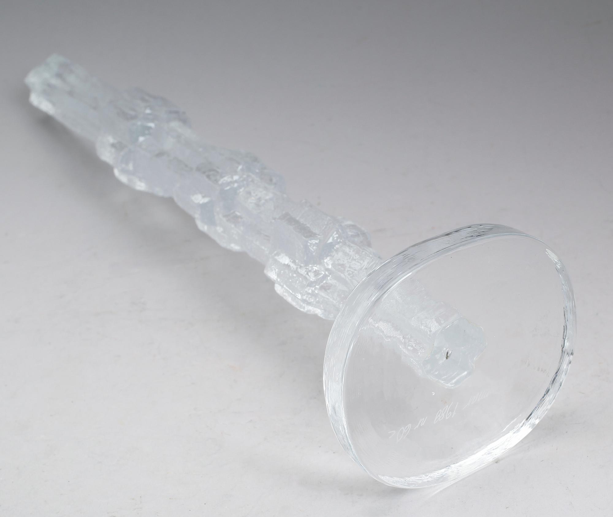 EDVIN ÖHRSTRÖM, skulptur, glas, Lindshammar 1988.