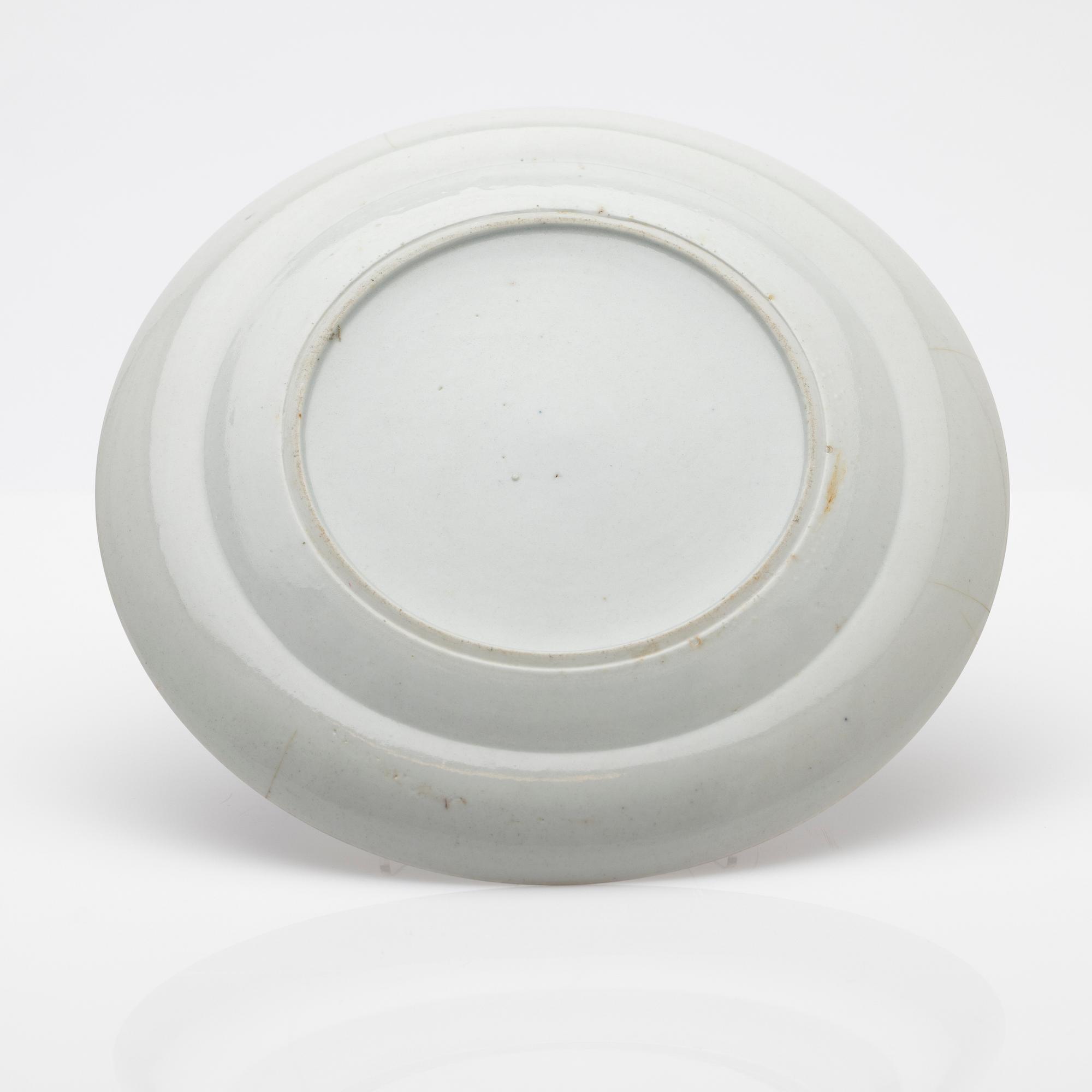 A Canton famille rose dish, mid 19th century.