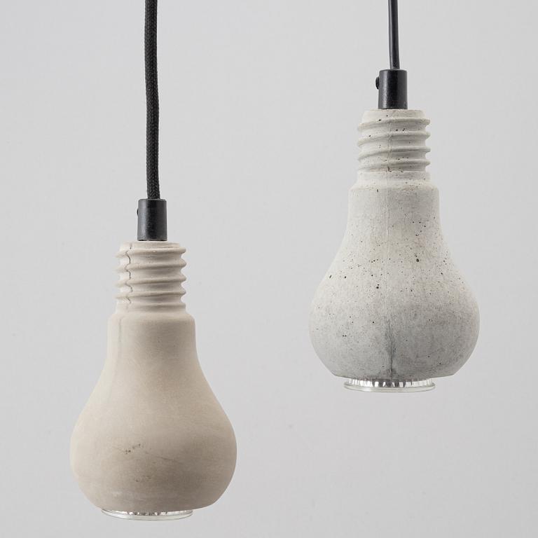 Tove Adman, ceiling lamps, a pair, "Edison", Fafner.