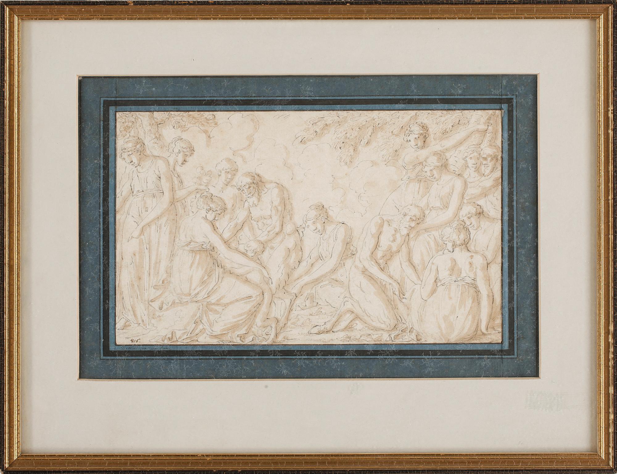 OKÄND KONSTNÄR 1600/1700-TAL, Teckning, ej signerad.