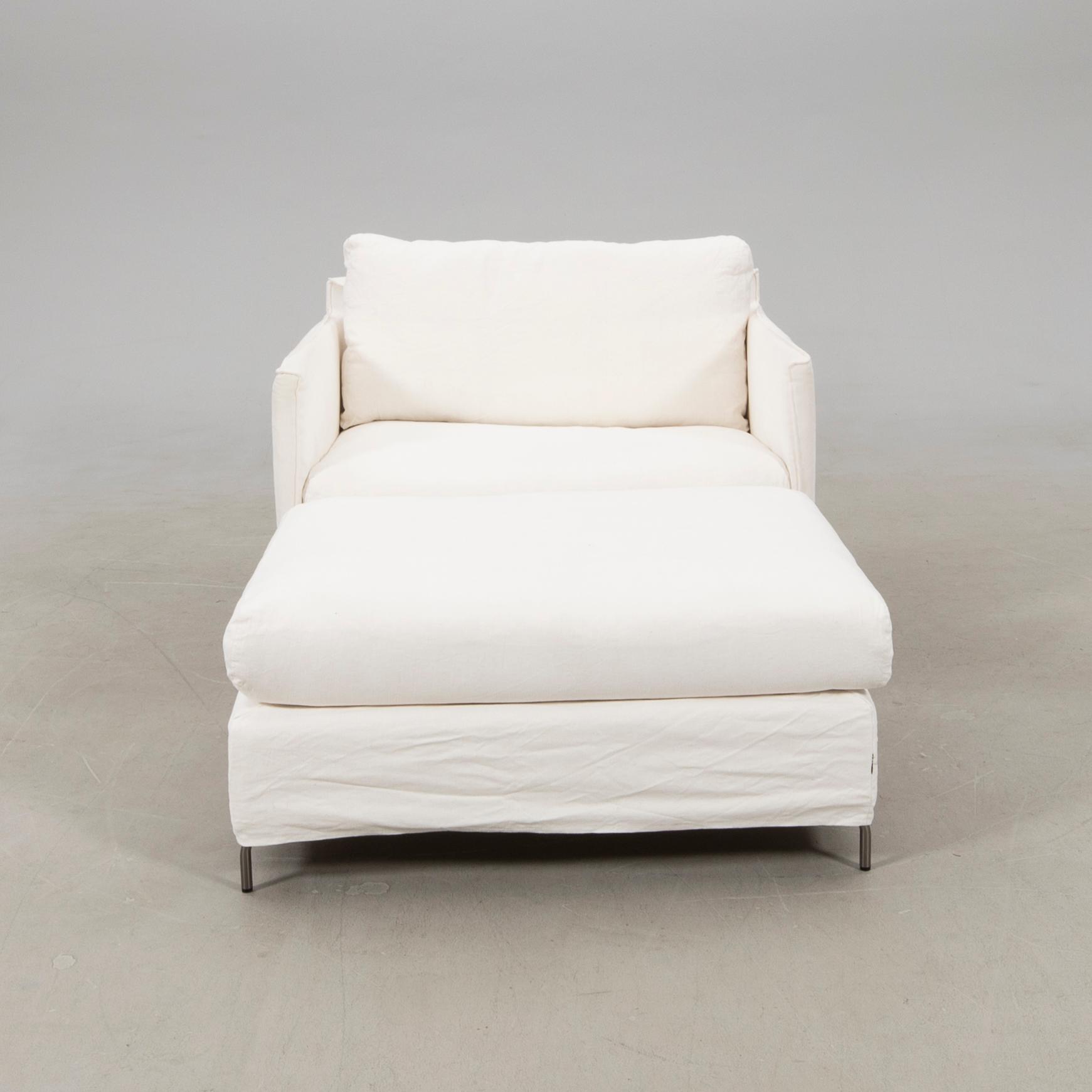 Armchair with footstool, "Petito" by Furinova, Spain, late 20th century.