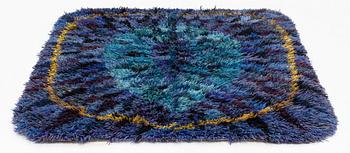 Ingrid Dessau, a carpet, "Blått blad", knotted pile, ca 160,5 x 145 cm.