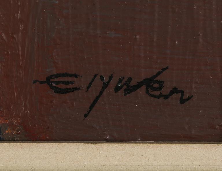 ERIC ELFWÉN, olja på pannå. signerad.