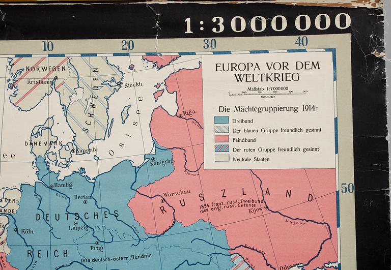 SKOLKARTA, "Europa Im 19. Jahrhundert", 1900-talets mitt.