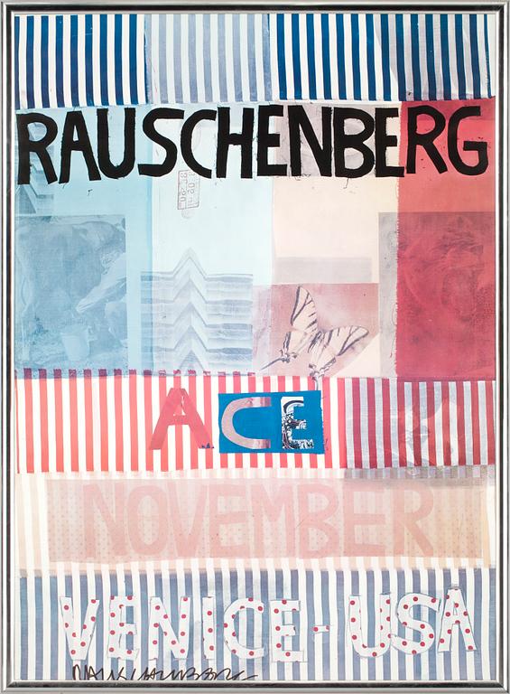 ROBERT RAUSCHENBERG, affisch, sign.