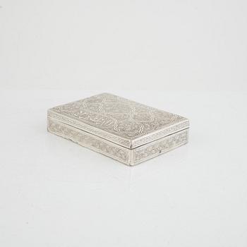 A silver cigar box, Alexandria, Egypt, 1916-1946.