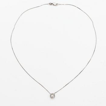 Halsband, 18K vitguld, diamant ca 0.62 ct.