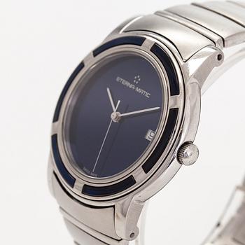 Eterna-matic, Galaxis, 38 mm, wristwatch, steel, automatic, sapphire crystal, circa 2000.
