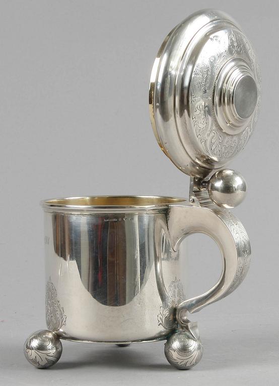 STOP, silver, barockstil. K Anderson. Stockholm 1900. Ca 340 gr.