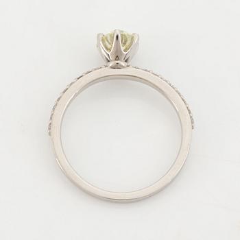 Brilliant cut diamond ring.