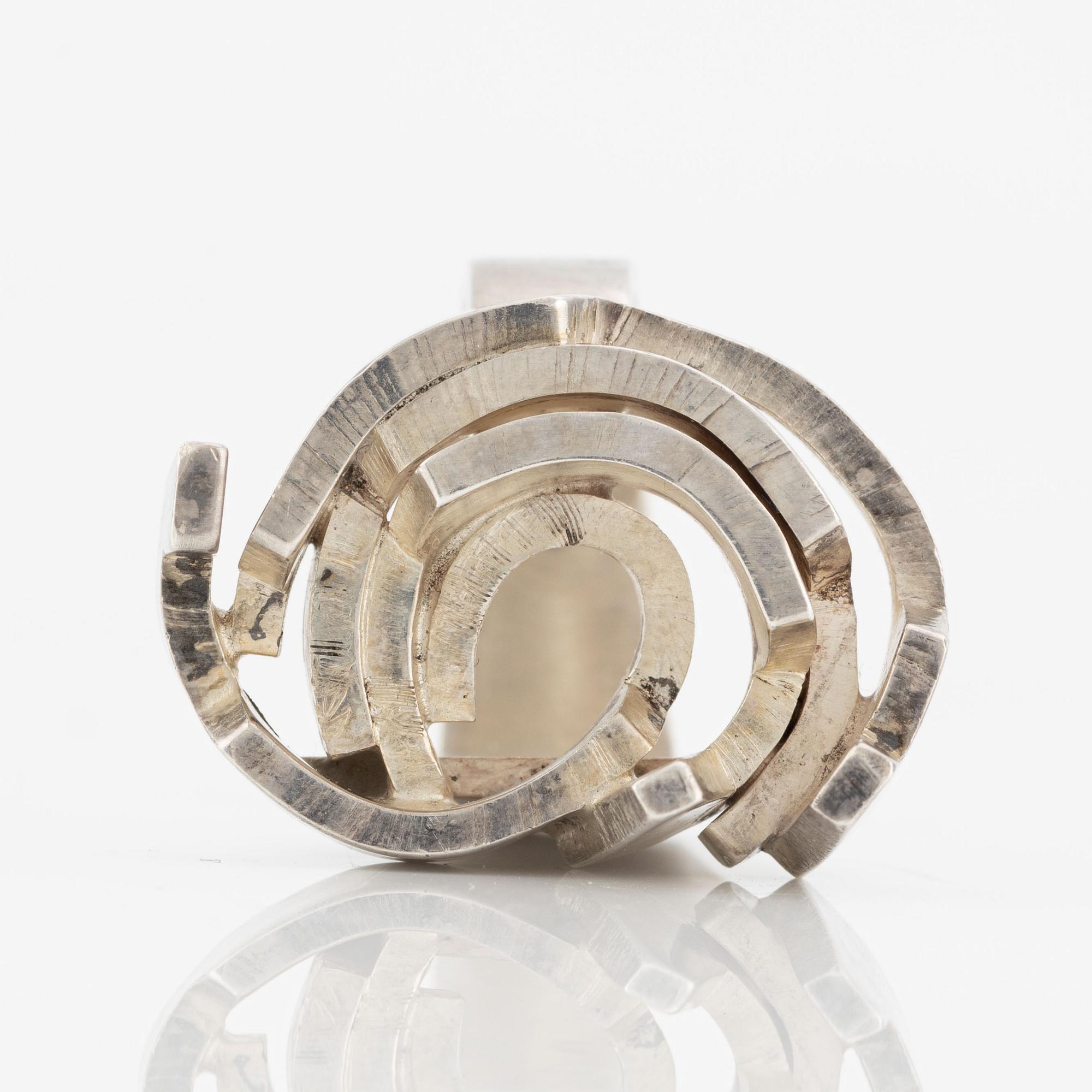 Rey Urban, ring, sterling silver, for Åge Fausing, Denmark.
