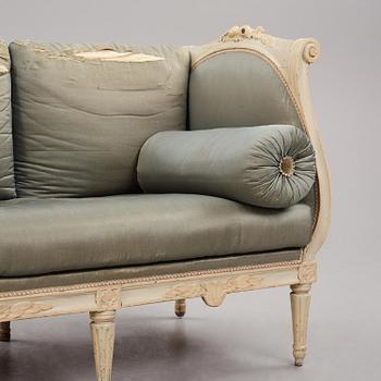 A Gustavian sofa attributed to C. F. Flodin (chairmaker in Stockholm 1776-95).