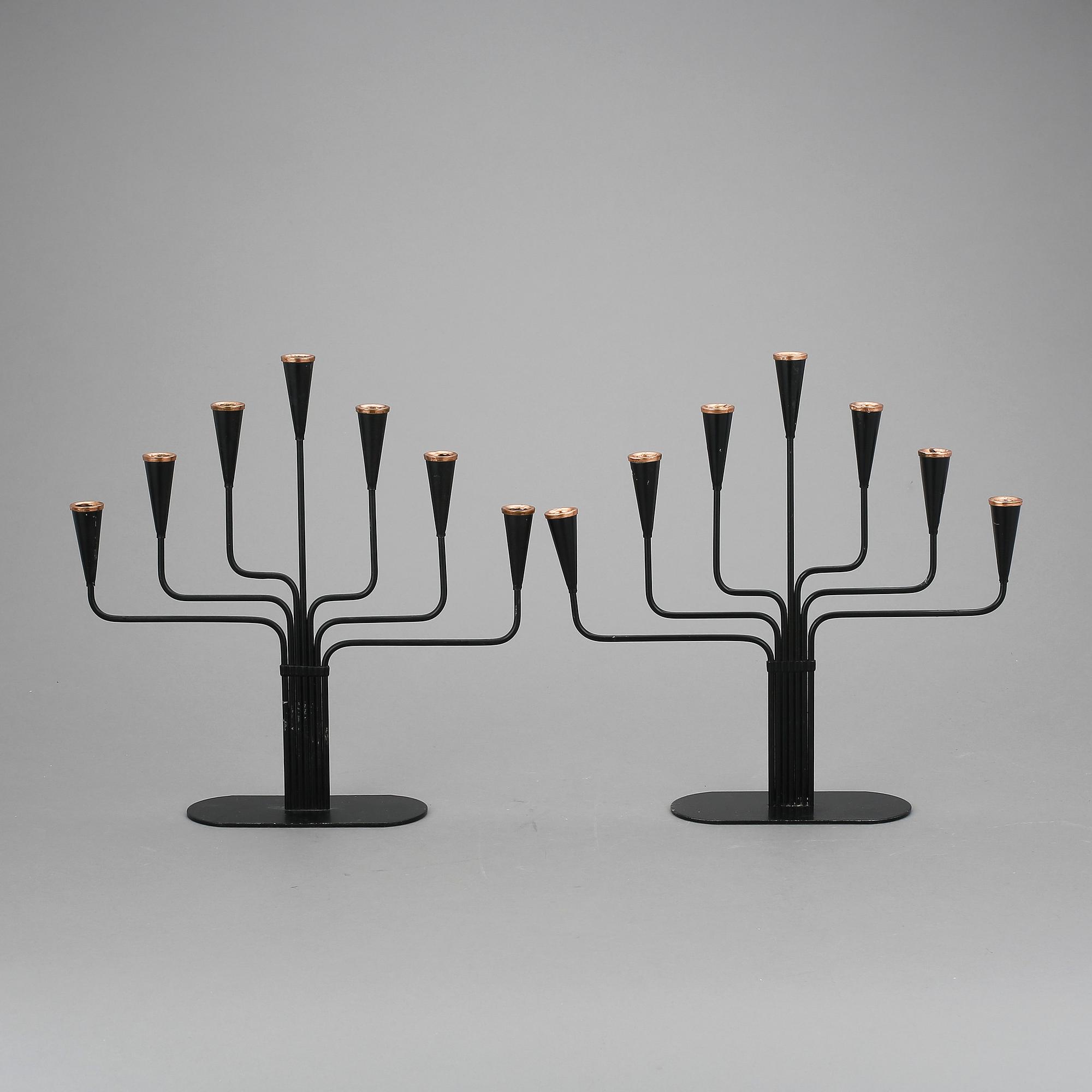 KANDELABRAR, ett par, Gunnar Ander, Ystad Metall.