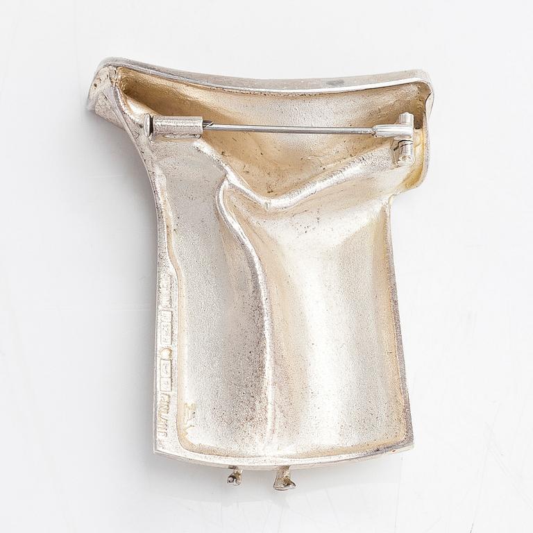 Björn Weckström, Brosch "På ytan", sterlingsilver. Lapponia 1970.