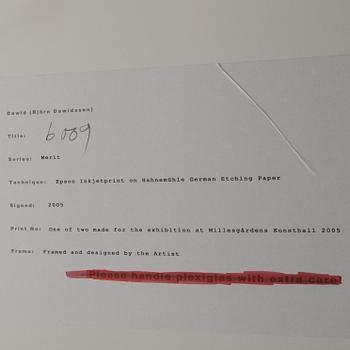 Dawid (Björn Dawidsson), "B016" from the Merit series, 2005.