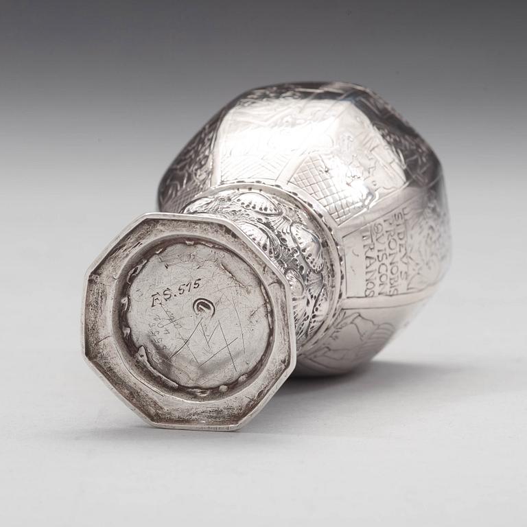 Oluf Jörgensen, remmare, silver, (verksam i Bergen 1650-1700).