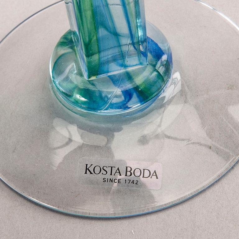 A Kjell Egman 29 pcs Nobis glass service Kosta Boda later part of the 20th century.