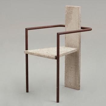 Jonas Bohlin, a "Concrete" armchair, Källemo, Värnamo, Sweden 1981.