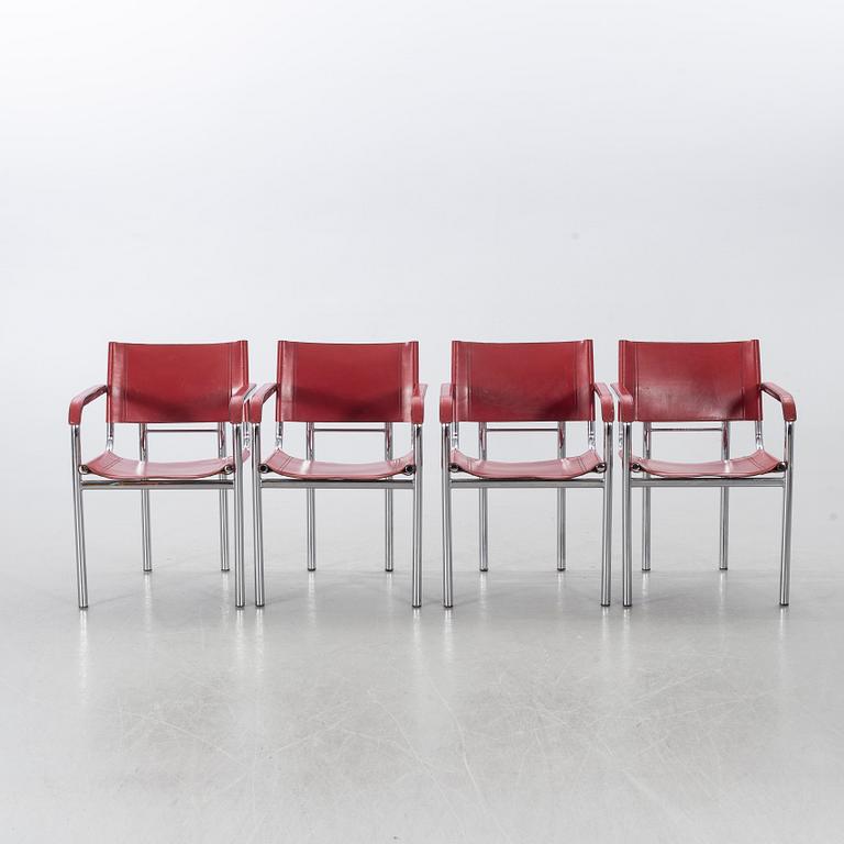 Four CHAIRS, second half of the 20th century, likely Italy.