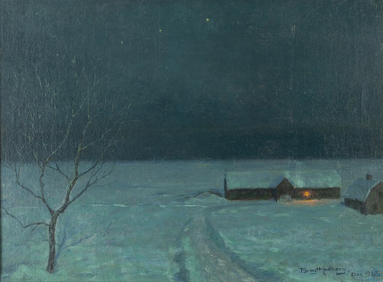 Bengt Hedberg, olja på duk, signerad, daterad 1918.