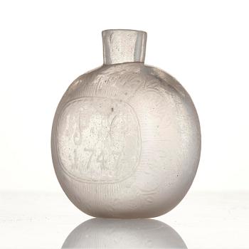 A Swedish Henrikstorp glass bottle, dated 1747.