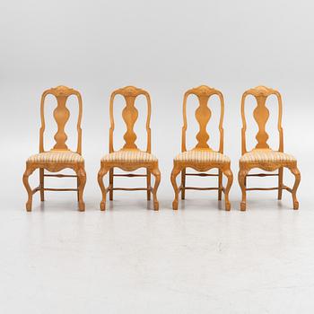 Dining table and chairs, 5 pieces, Rococo style, Karl i Tasre, Taserud, Arvika, Sweden, mid-20th Century.