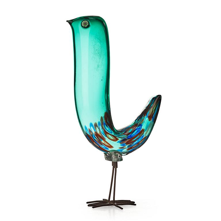 Alessandro Pianon, a "Pulcino" glass sculpture of a bird, Vistosi, Italy 1960's.