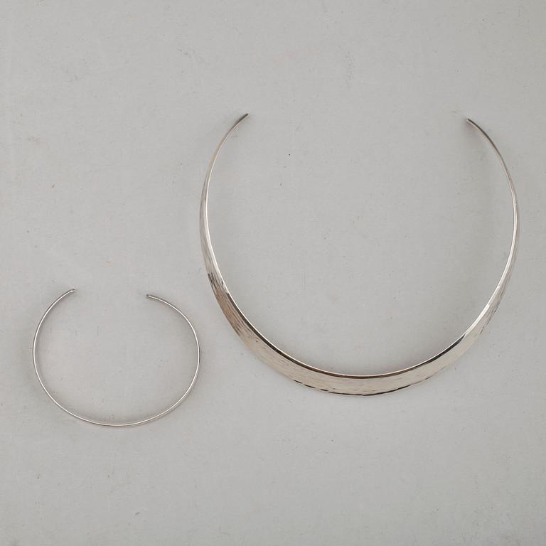 HALSBAND SAMT ARMBAND, sterlingsilver, Alton, 1975/76. Vikt ca 58 g.
