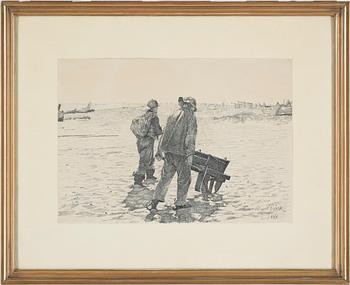 Oscar Björck · OSCAR BJÖRCK, torrnålsgravyr, sign o dat 1884 i trycket.