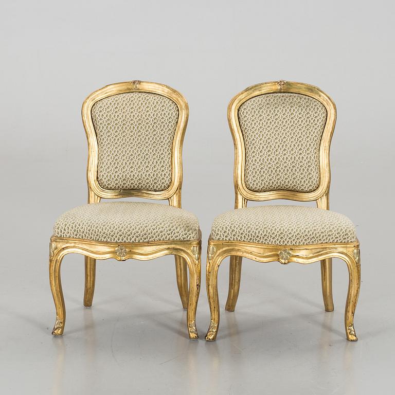 TWO ROCOCO CHAIRS, 18th century.