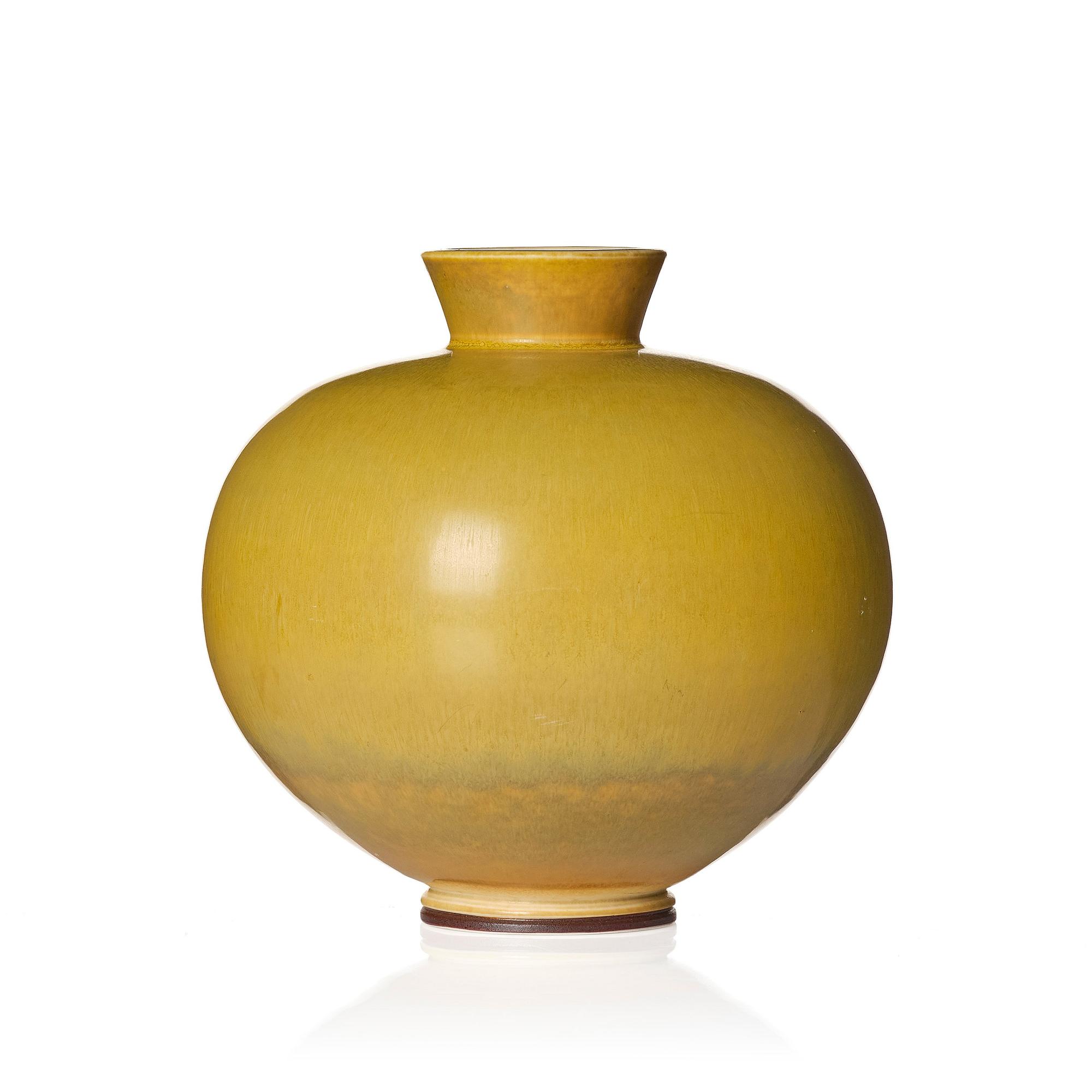Berndt Friberg, a rabbit's fur stoneware vase, Gustavsberg Studio 1973.