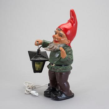 TOMTE med LYKTA, lergods, Heissner, 1900-talets andra hälft.