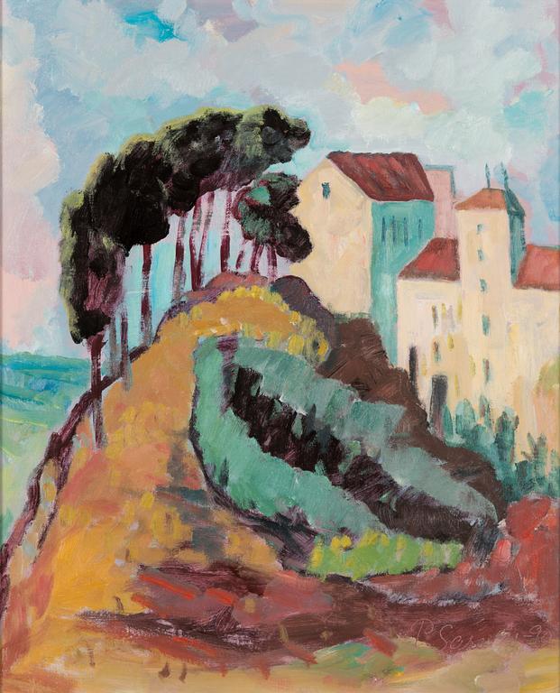 Paavo Sarelli, oil on board, signed and dated -90.