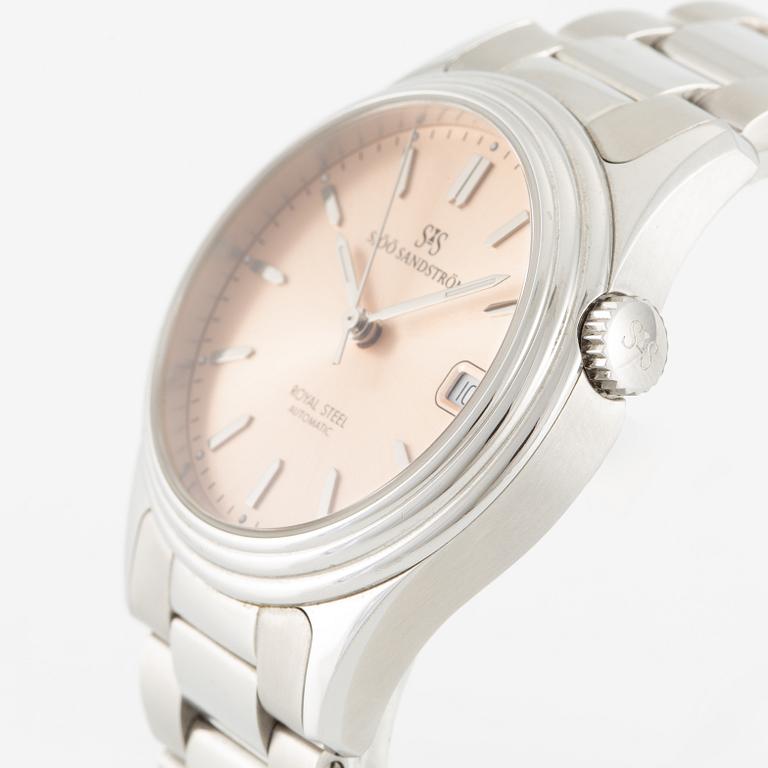 Sjöö Sandström, Royal Steel Classic, wristwatch, 36 mm.