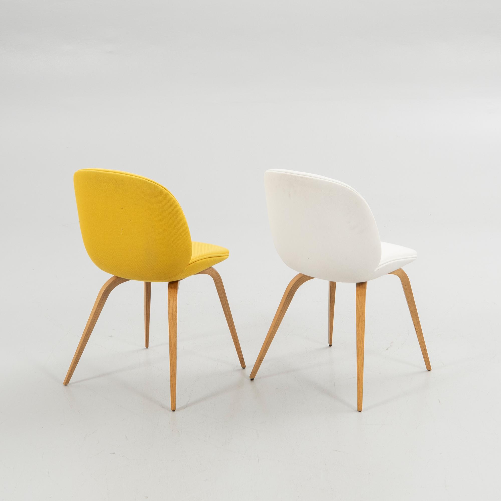 GamFratesi, chairs, 2 pcs, "Beetle Chair", Gubi, Denmark.