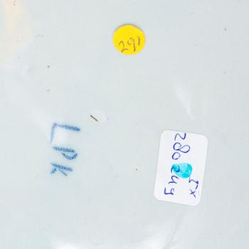 LOCKURNOR, 3 st, fajans, Delft 1700-tal.