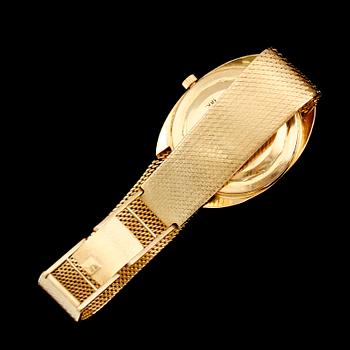 ARMBANDSUR, 18 k guld, Ebel Chronometer 36000, Fast Beat. Total vikt med armband och urverk 82 gram.