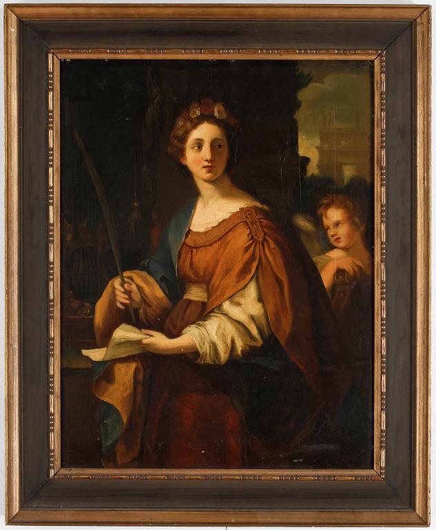 OKÄND KONSTNÄR, olja på pannå. 1800-talets slut.