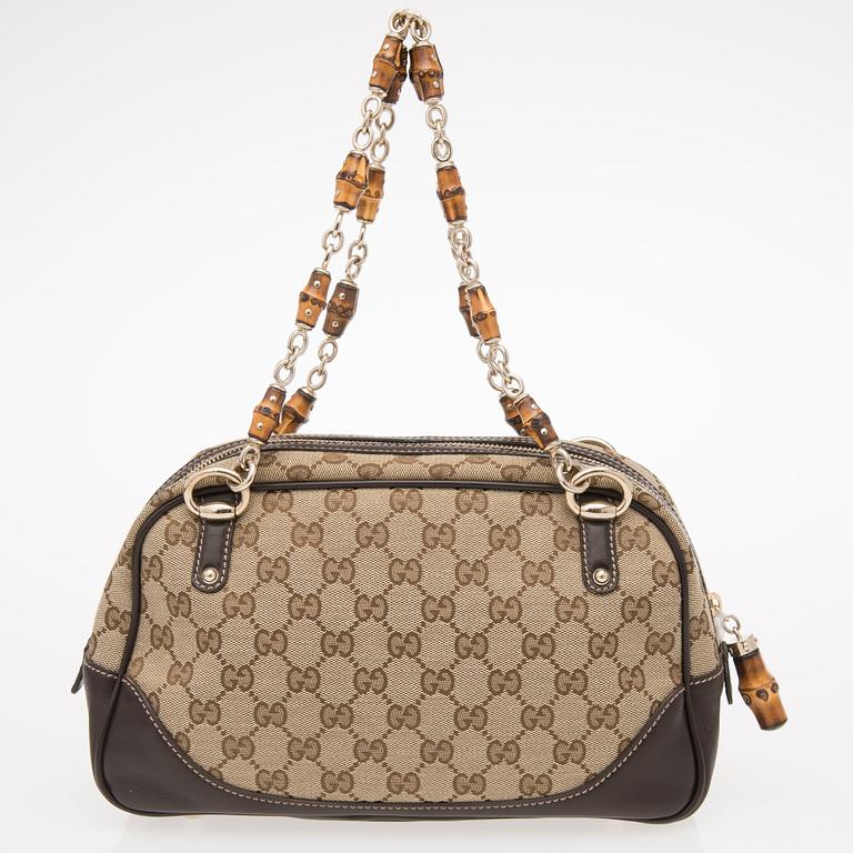 GG Canvas Bamboo Shoulder Bag.