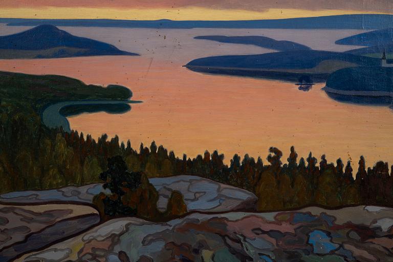 Hilding Werner, Motiv från Glafsfjorden, Värmland.