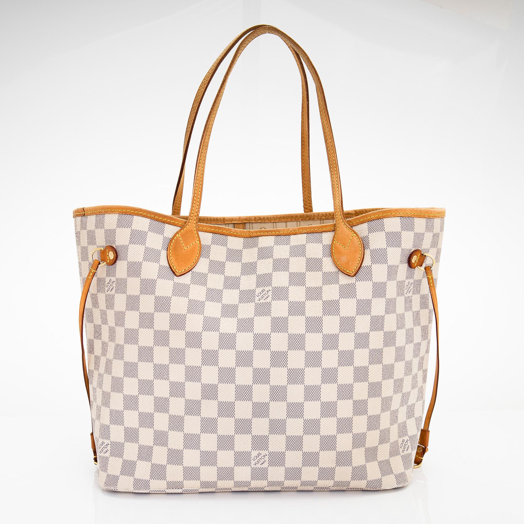 Louis Vuitton, A Damier azur "Neverfull MM" bag, 2012.