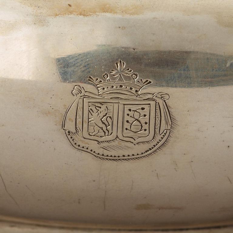 A Norwegian 18th century parcel-gilt bowl, marks of Jacob Jensen Smidt (Strømsø 1741-1787).