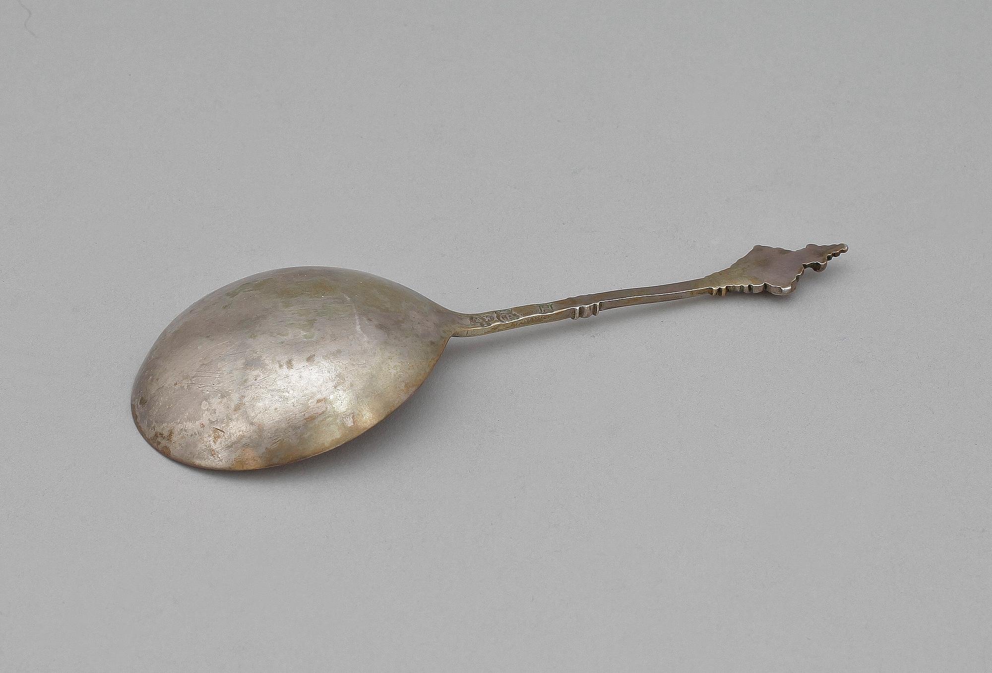 BRÄNNVINSSKED, silver,  Johan Martin Winterstein, Göteborg, 1688-1704. Vikt 31 gram.