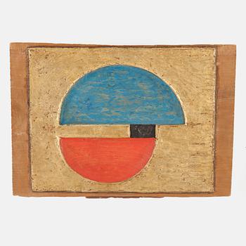 ERICH BUCHHOLZ, wooden relief, signed and dated 1972 on verso.