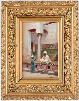 FRANS WILHELM ODELMARK, olja på pannå, signerad.