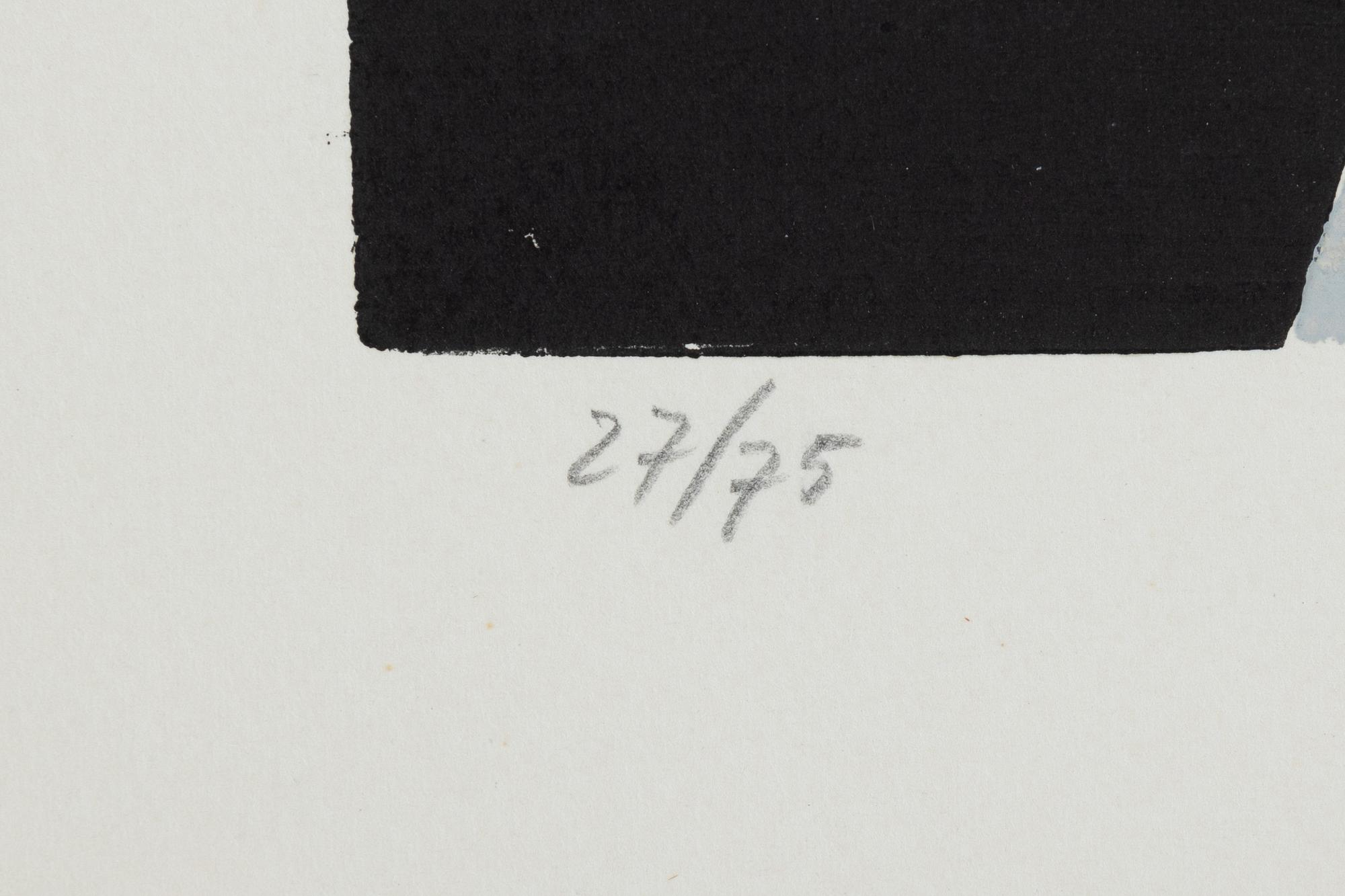 Silvano Bozzolini, lithograp in colours, signed and numbered 27/75.